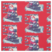 Santa auf einem Zug Stoff (Muster)