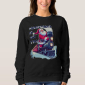 Santa auf einem Zug Sweatshirt (Vorderseite)