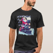 Santa auf einem Zug T-Shirt (Vorderseite)