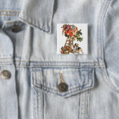 Santa auf einer Leiter Button (Beispiel)
