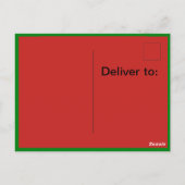 Santa auf einer Motorrad-Postkarte Postkarte (Rückseite)