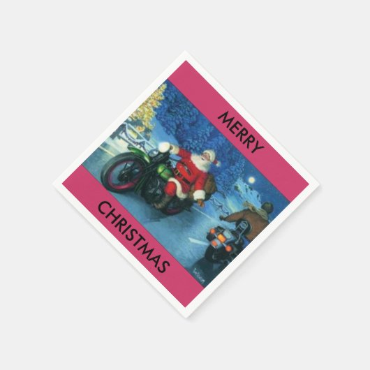 Santa auf einer Papierserviette (Ecke)