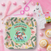 Santa auf einer tropischen Insel Weihnachten im Ju Pappteller (Party)