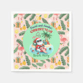 Santa auf einer tropischen Insel Weihnachten im Ju Serviette (Vorderseite)