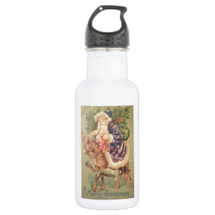 Santa auf Esel reitend Trinkflasche
