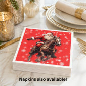 Santa auf Pferd Weihnachtsplatten Pappteller