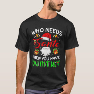 Santa Auntie Weihnachten Weihnachten Weihnachten M T-Shirt