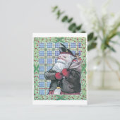 Santa aus Schottland Feiertagspostkarte (Stehend Vorderseite)