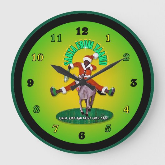 Santa aus Yaawd Große Wanduhr (Vorderseite)