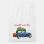 Santa Autofahren Geschirrtuch (Vertikal)