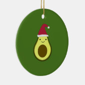 Santa Avocado Keramik Ornament (Rechts)
