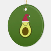 Santa Avocado Keramik Ornament (Links)