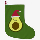 Santa Avocado Weihnachts-Strumpf Großer Weihnachtsstrumpf (Vorderseite)