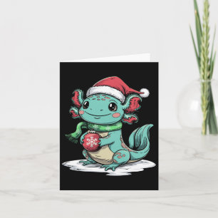 Santa Axolotl Animal Lover Winter Vibe Christmas P Karte