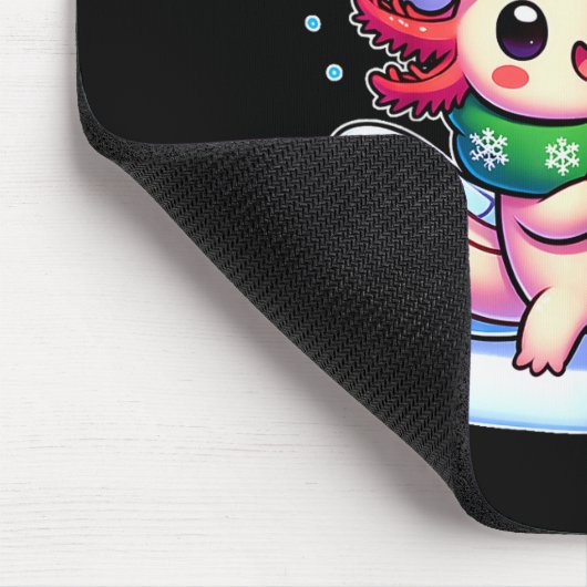 Santa Axolotl Funny Cute Xmas Funny Christmas Mousepad (Ecke)