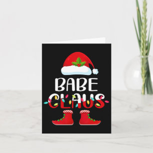 Santa Babe Claus Elf Matching Family Group Christm Karte