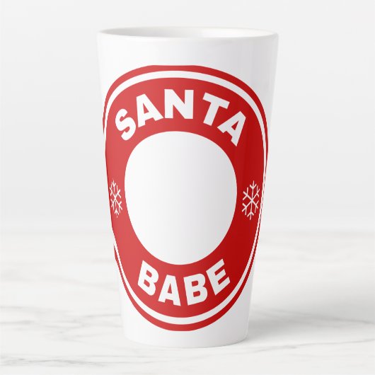 Santa Babe Custom Personalize Melanin Weihnachten Milchtasse (Vorderseite)