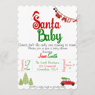Santa Baby Baby Dusche Einladung
