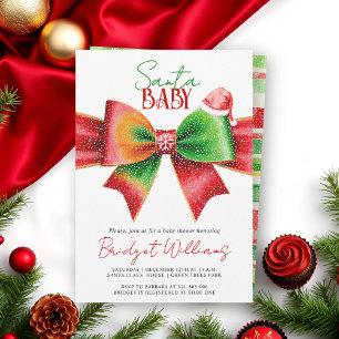 Santa Baby Baby Shower Bogen und Santa Hut Weihnac Einladung
