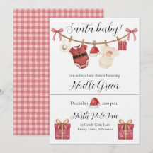 Santa Baby Babyparty-Einladung