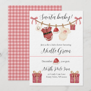 Santa Baby Babyparty-Einladung Einladung