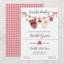Santa Baby Babyparty-Einladung