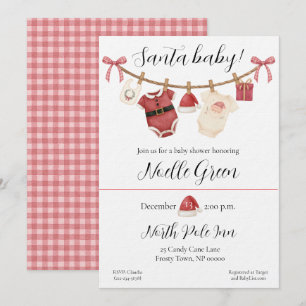 Santa Baby Babyparty-Einladung Einladung
