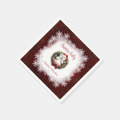 Santa Baby Bear Weihnachtsdusche Napkins Serviette (Ecke)
