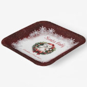 Santa Baby Bear Weihnachtsdusche Teller (Gewinkelt)