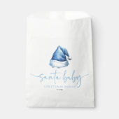 Santa Baby Blue Hat Weihnachtsferien Baby Dusche Geschenktütchen (Vorderseite)