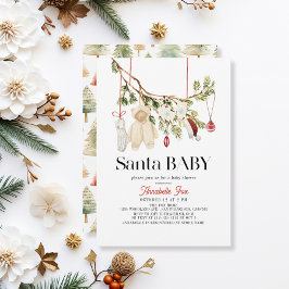 Santa Baby Boho Wäscherei Baby Dusche Einladung