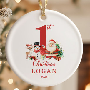 Santa Baby Boy Erste Weihnacht Keramik Ornament
