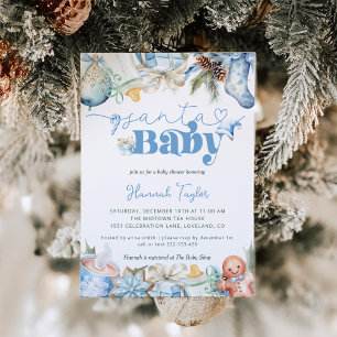 Santa Baby Boy Weihnachtsdusche Einladung