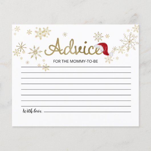 Santa Baby Budget Babyduschratenkarten (Vorderseite)