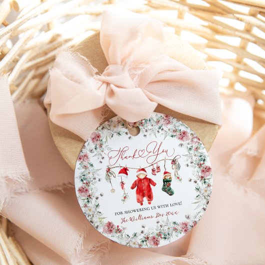 Santa Baby Christmas Baby Baby Dusche Willkommen Geschenkanhänger