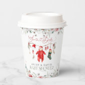 Santa Baby Christmas Baby Baby Dusche Willkommen Pappbecher (Vorderseite)