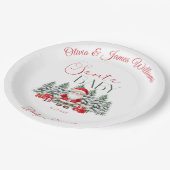 Santa Baby Christmas Baby Baby Dusche Willkommen Pappteller (Schrägansicht)