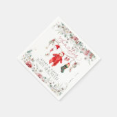 Santa Baby Christmas Baby Baby Dusche Willkommen Serviette (Ecke)
