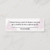 Santa Baby Christmas Baby Diaper Raffle Mini Busin Mini Visitenkarte (Rückseite)