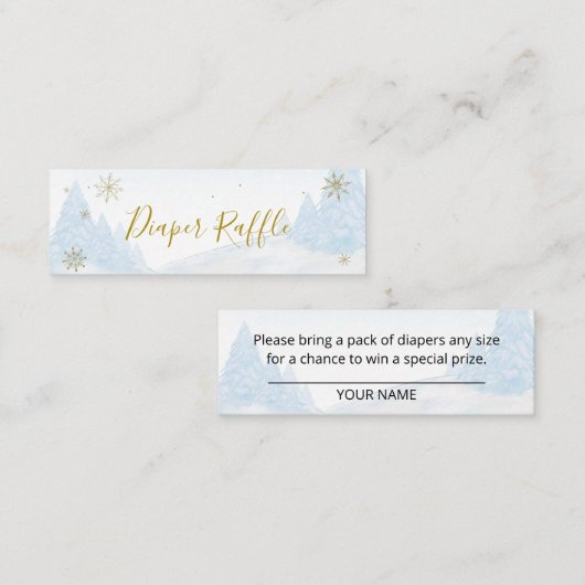 Santa Baby Christmas Baby Diaper Raffle Mini Visitenkarte (Vorne/Hinten)