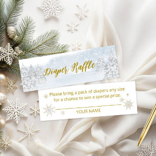 Santa Baby Christmas Baby Diaper Raffle Mini Visitenkarte