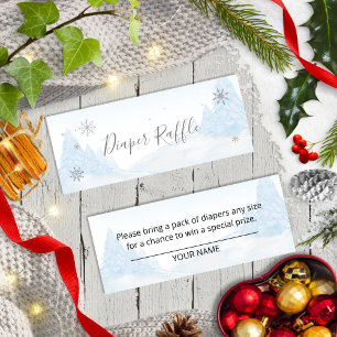 Santa Baby Christmas Baby Diaper Raffle Mini Visitenkarte