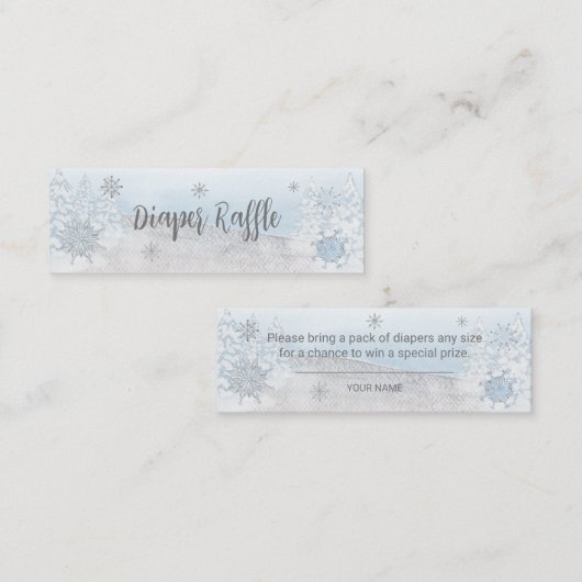 Santa Baby Christmas Baby Diaper Raffle Mini Visitenkarte (Vorne/Hinten)