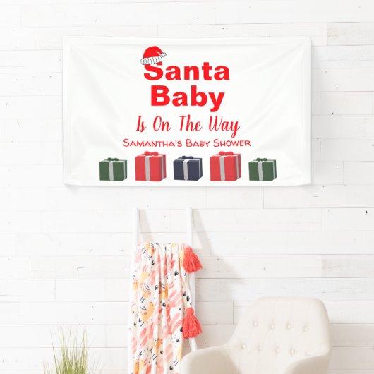 Santa Baby Christmas Baby Dusche Banner (Insitu)