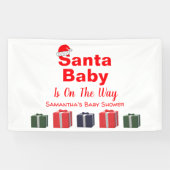 Santa Baby Christmas Baby Dusche Banner (Horizontal)