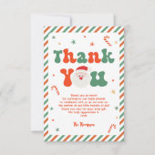 Santa Baby Christmas Baby Dusche Dankeskarte (Vorderseite)