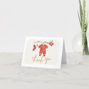 Santa Baby Christmas Baby Dusche Dankeskarte