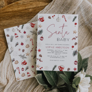 Santa Baby Christmas Baby Dusche Einladung