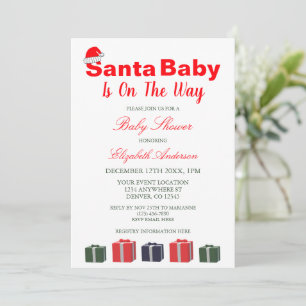 Santa Baby Christmas Baby Dusche Einladung