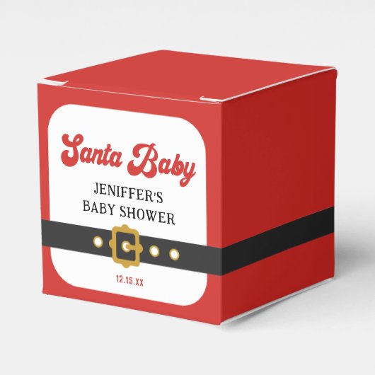 Santa Baby Christmas Baby Dusche Geschenkschachtel (Vorderseite)